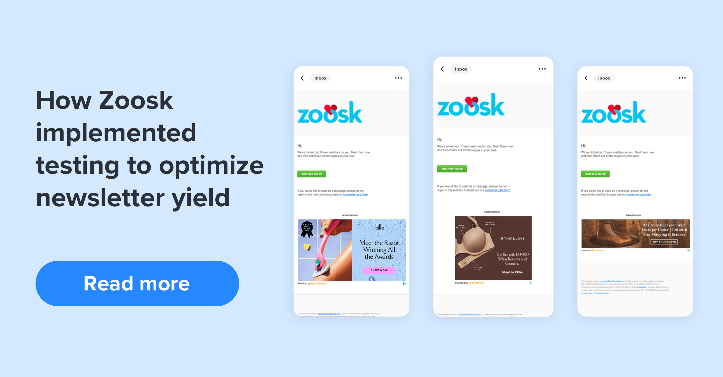 How Zoosk implemented testing to optimize newsletter yield - Liveintent